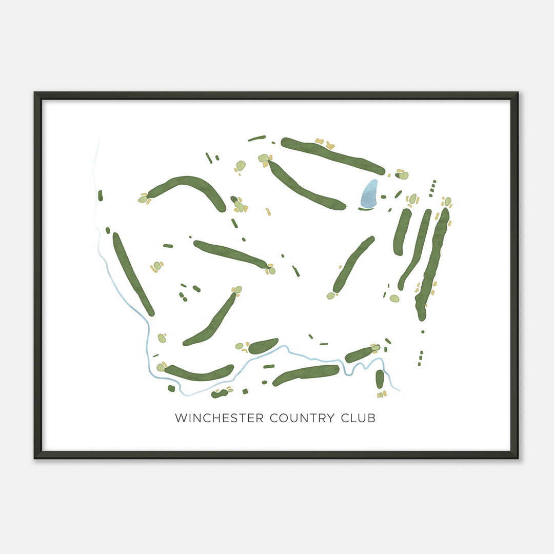 Print of Winchester Country Club Modern Map