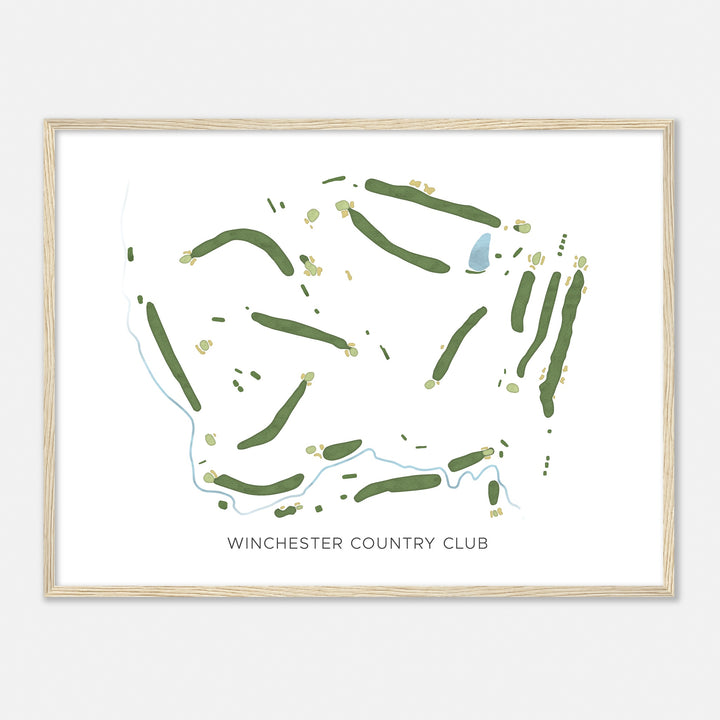 Print of Winchester Country Club Modern Map