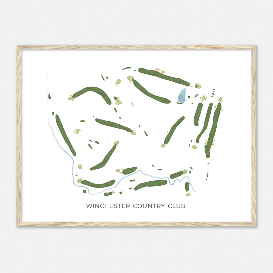 Print of Winchester Country Club Modern Map