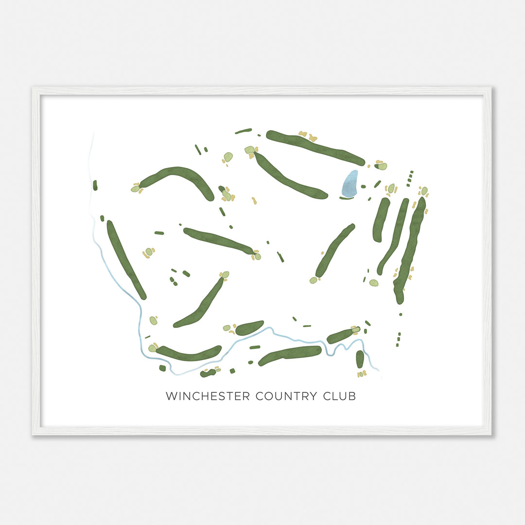 Print of Winchester Country Club Modern Map