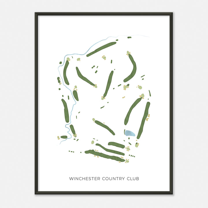 Print of Winchester Country Club Modern Map