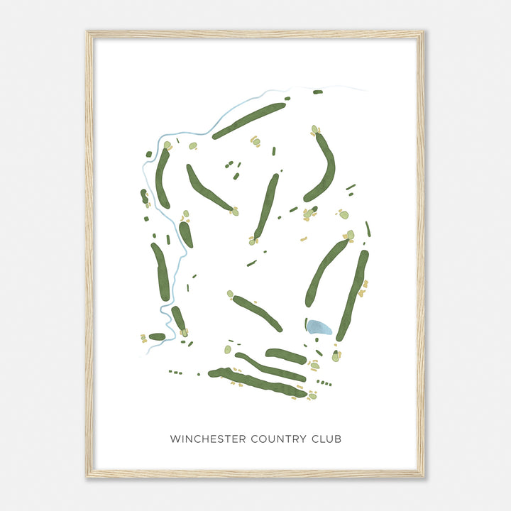 Print of Winchester Country Club Modern Map