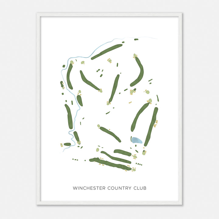 Print of Winchester Country Club Modern Map