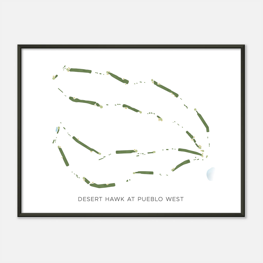 Print of Desert Hawk At Pueblo West Modern Map