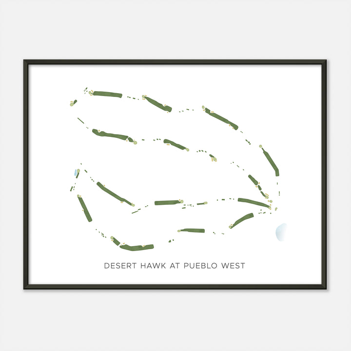 Print of Desert Hawk At Pueblo West Modern Map