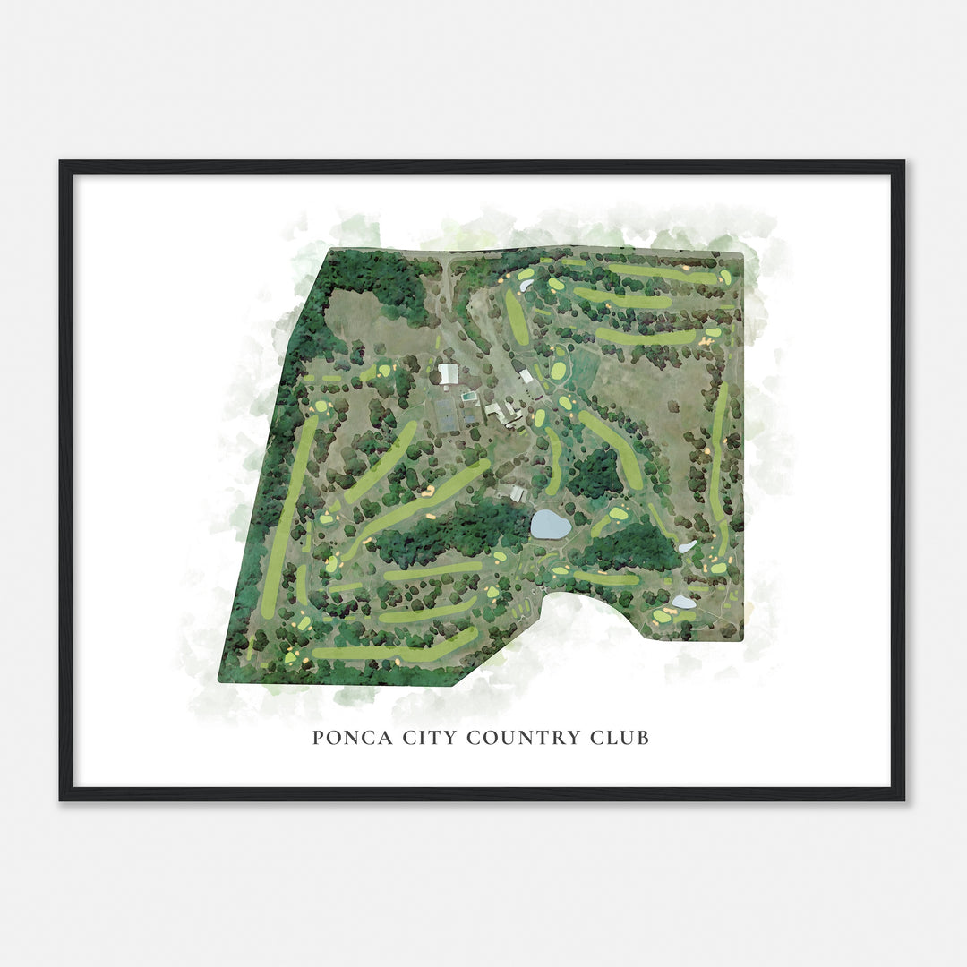 Print of Ponca City Country Club Classic Map