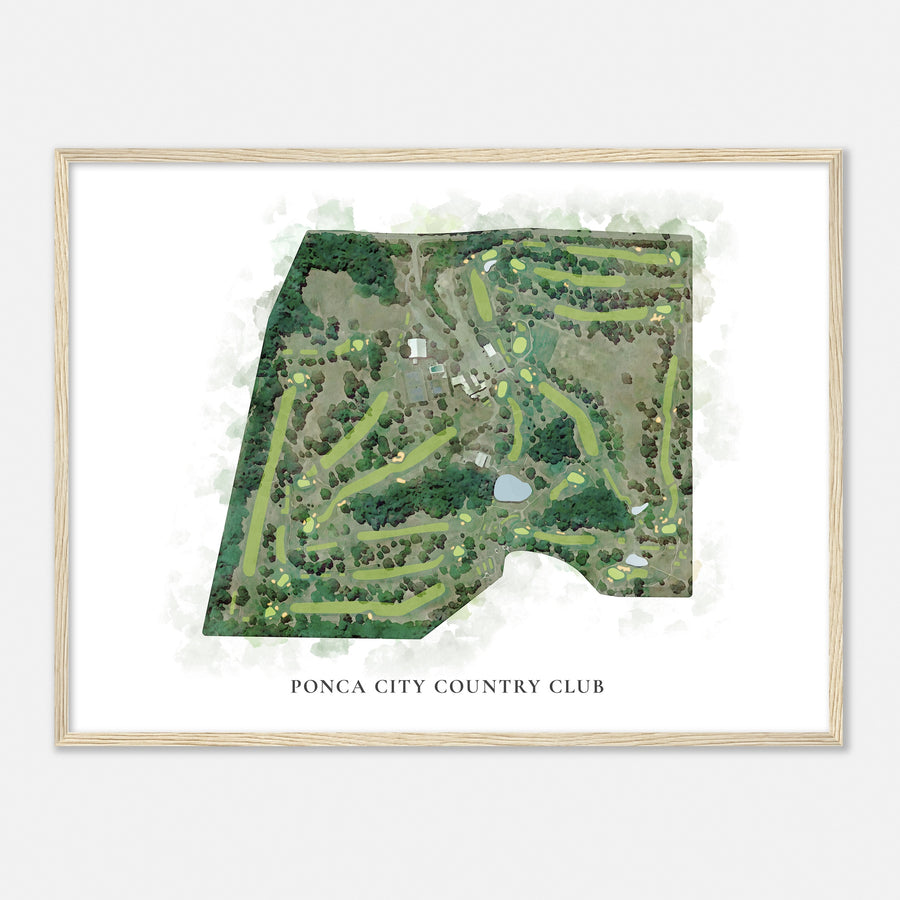 Print of Ponca City Country Club Classic Map