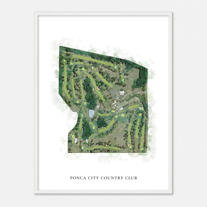 Print of Ponca City Country Club Classic Map