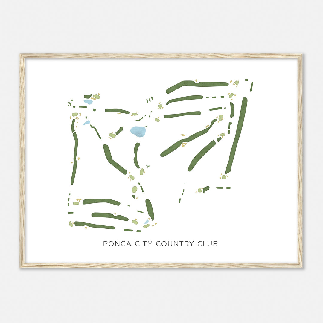 Print of Ponca City Country Club Modern Map