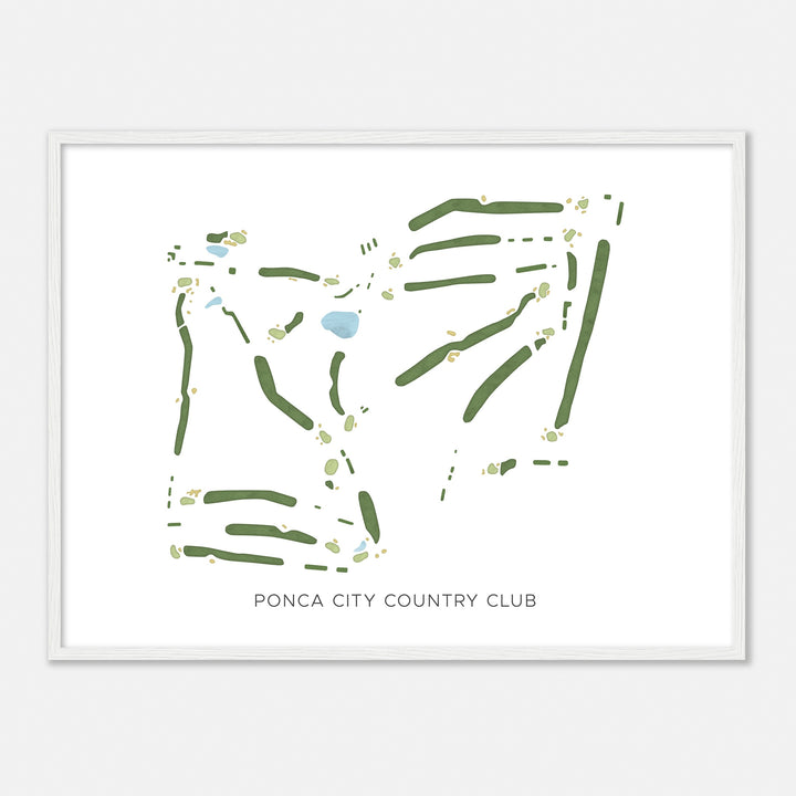 Print of Ponca City Country Club Modern Map