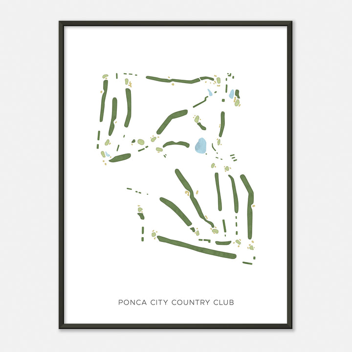 Print of Ponca City Country Club Modern Map