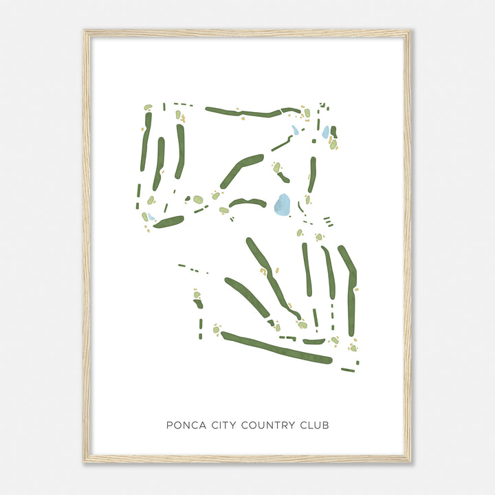 Print of Ponca City Country Club Modern Map