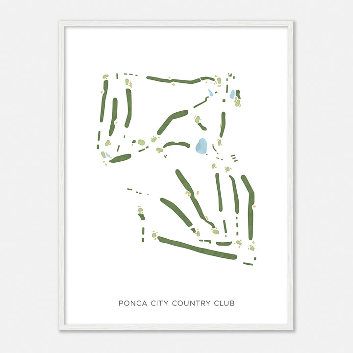 Print of Ponca City Country Club Modern Map