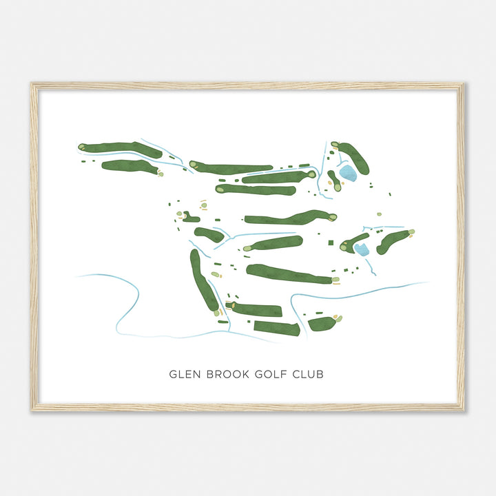 Print of Glen Brook Golf Club Modern Map