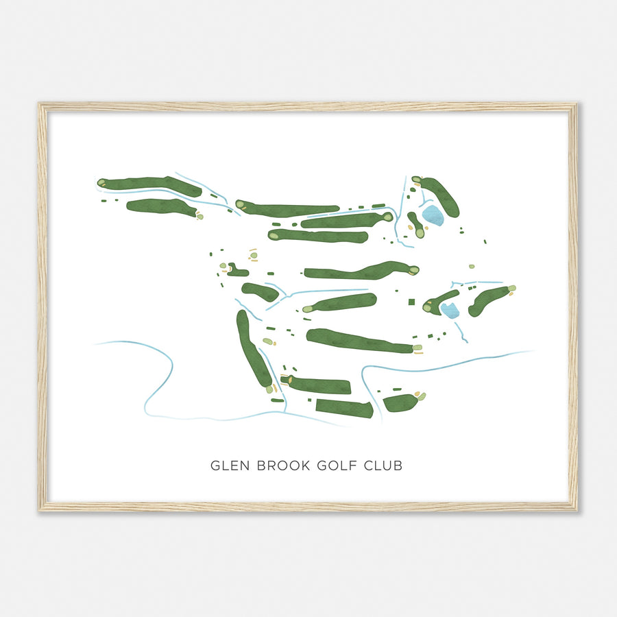 Print of Glen Brook Golf Club Modern Map