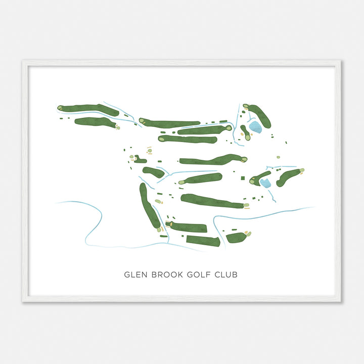 Print of Glen Brook Golf Club Modern Map