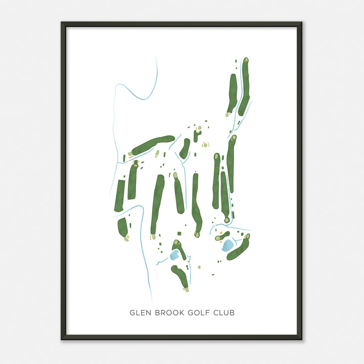 Print of Glen Brook Golf Club Modern Map