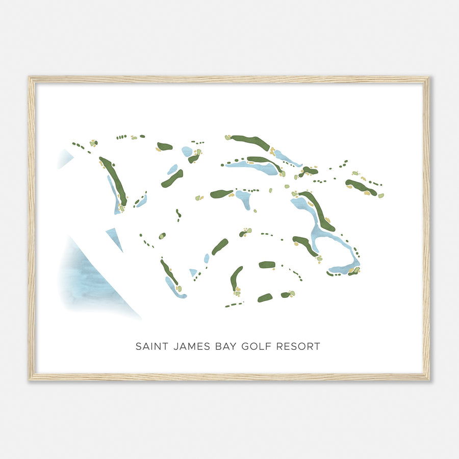 Print of Saint James Bay Golf Resort Modern Map