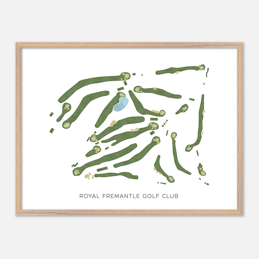 Print of Royal Fremantle Golf Club Modern Map