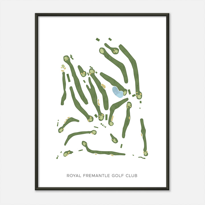 Print of Royal Fremantle Golf Club Modern Map