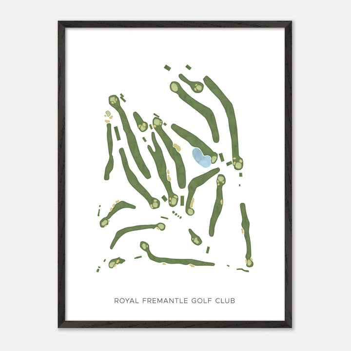 Print of Royal Fremantle Golf Club Modern Map