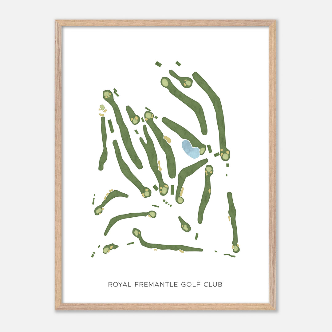 Print of Royal Fremantle Golf Club Modern Map
