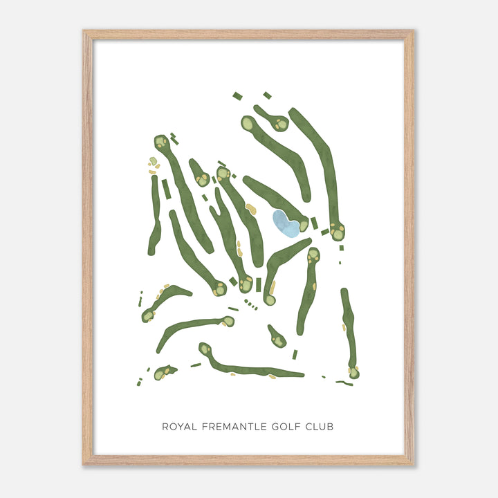 Print of Royal Fremantle Golf Club Modern Map