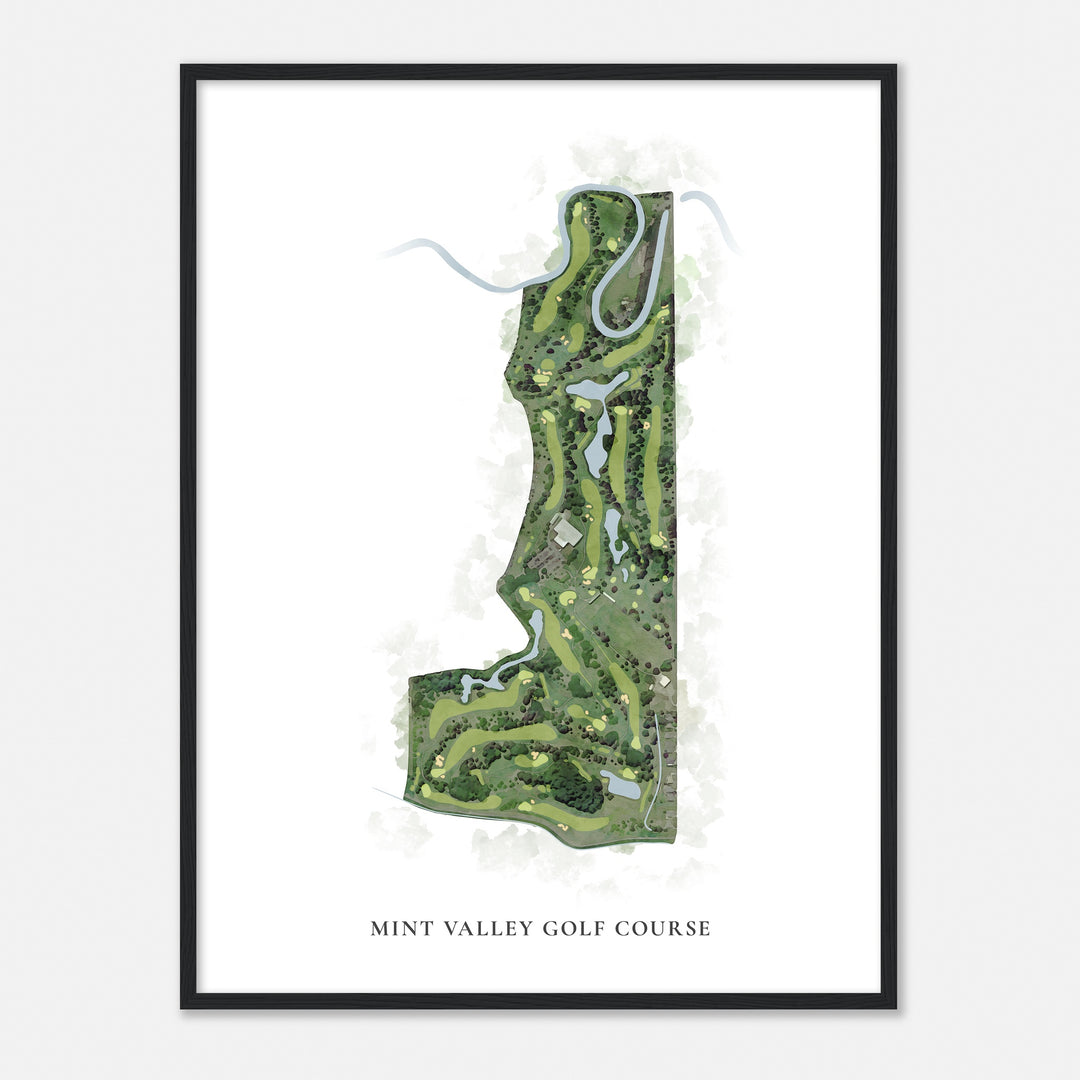 Print of Mint Valley Golf Course Classic Map