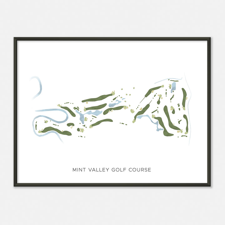 Print of Mint Valley Golf Course Modern Map