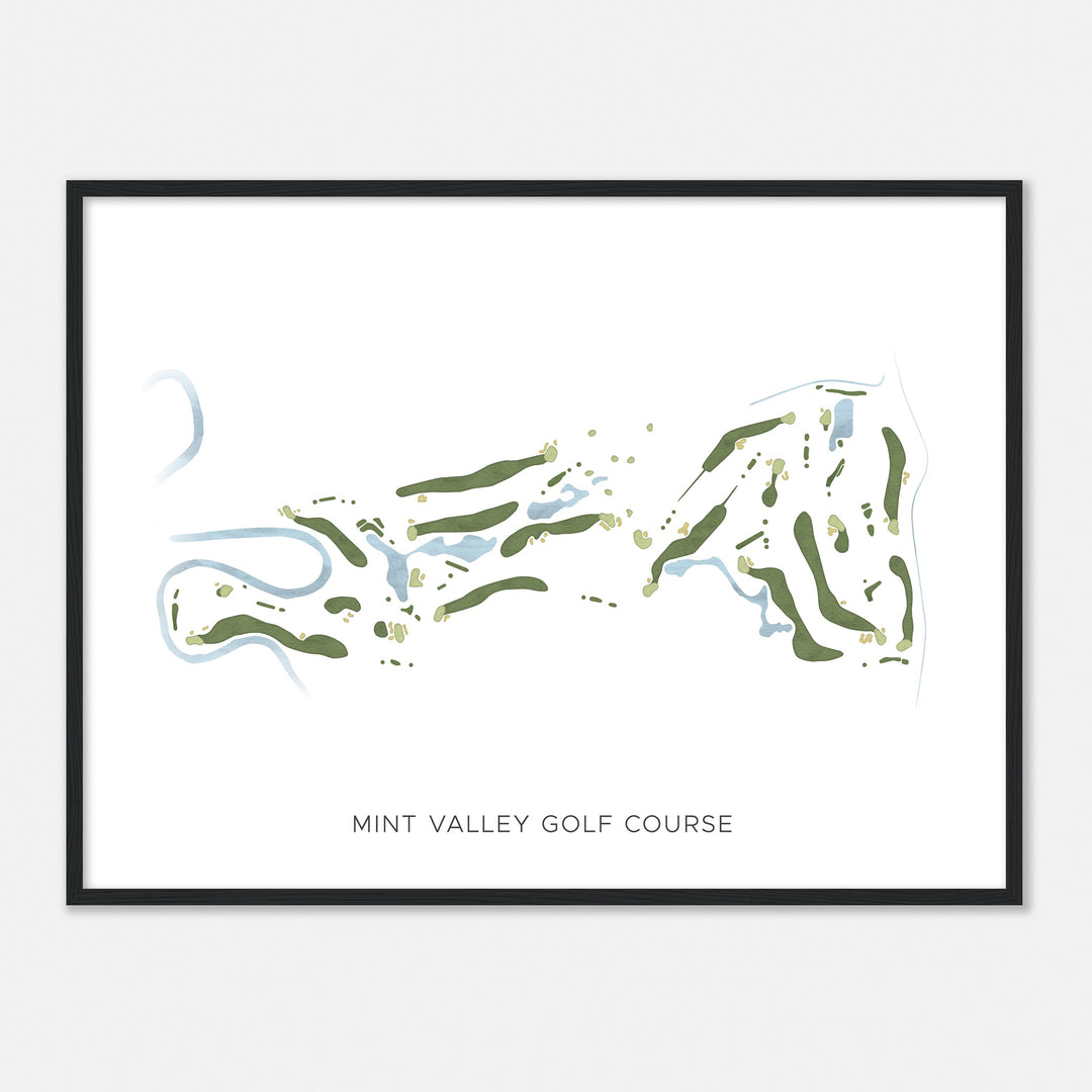 Print of Mint Valley Golf Course Modern Map