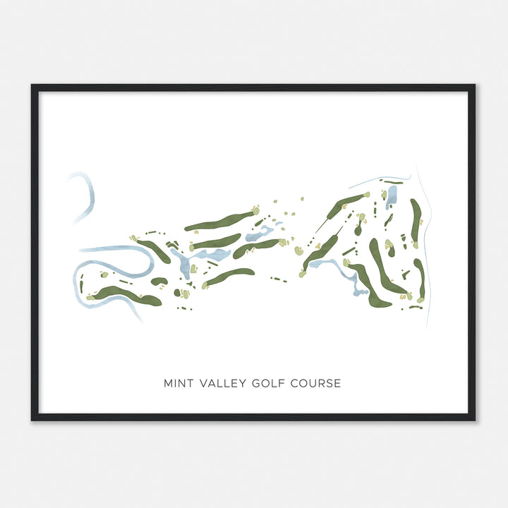 Print of Mint Valley Golf Course Modern Map