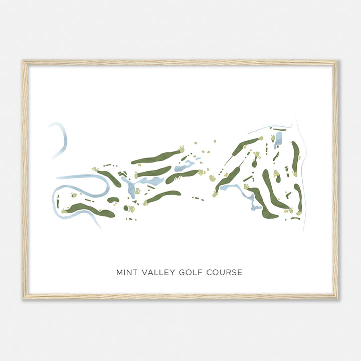 Print of Mint Valley Golf Course Modern Map