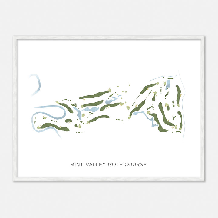 Print of Mint Valley Golf Course Modern Map