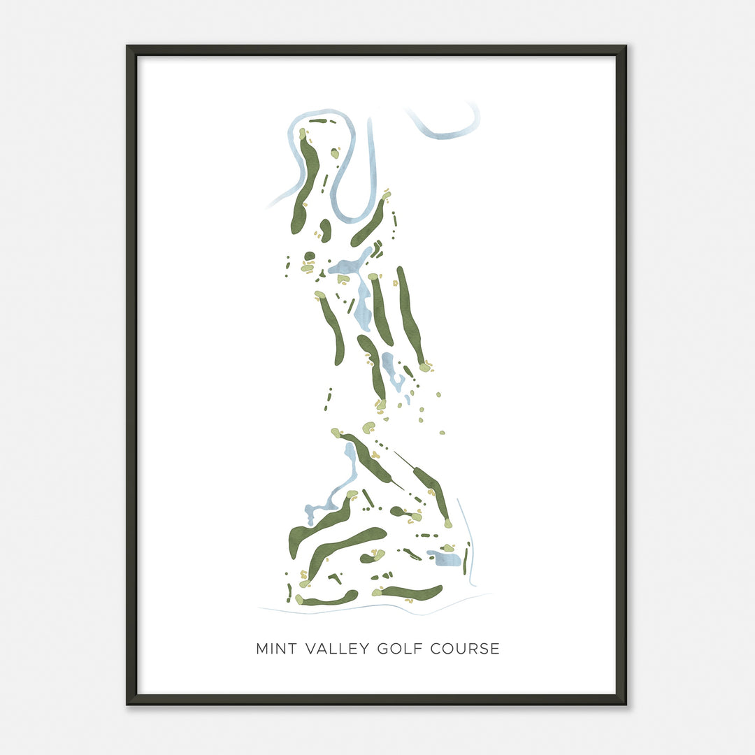 Print of Mint Valley Golf Course Modern Map