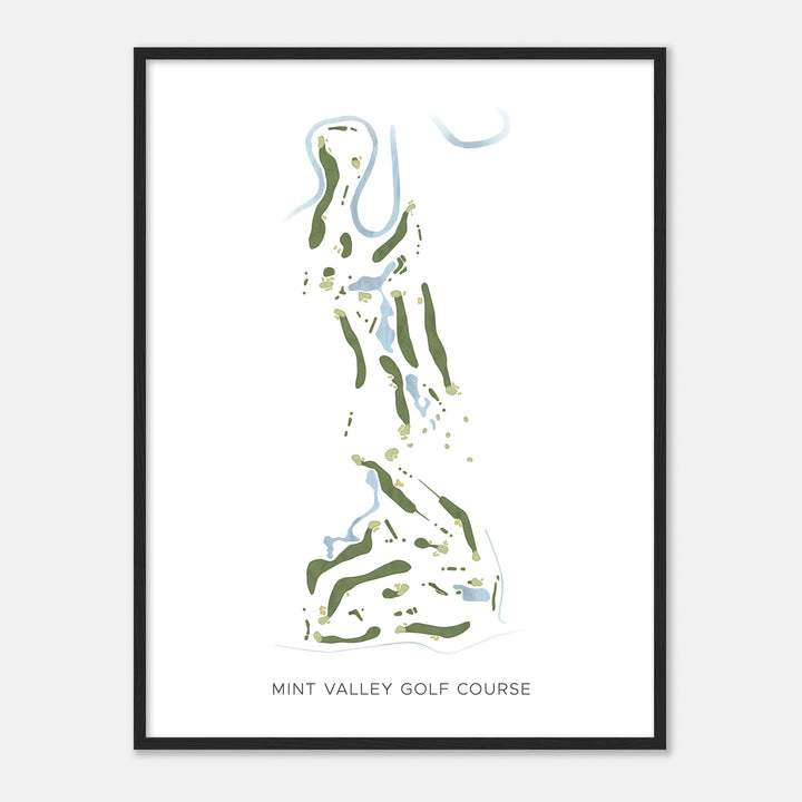 Print of Mint Valley Golf Course Modern Map