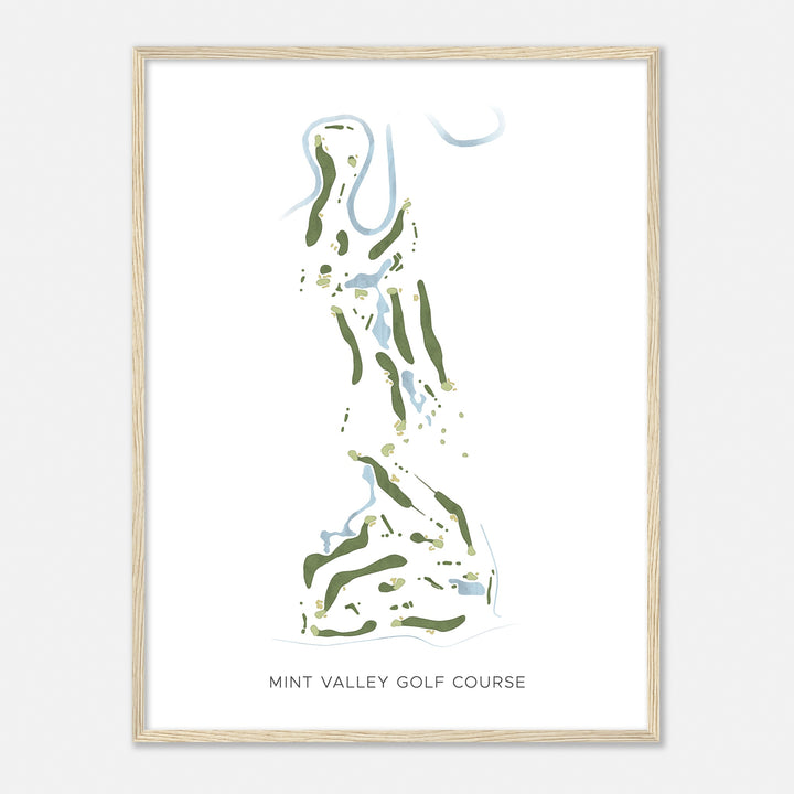 Print of Mint Valley Golf Course Modern Map