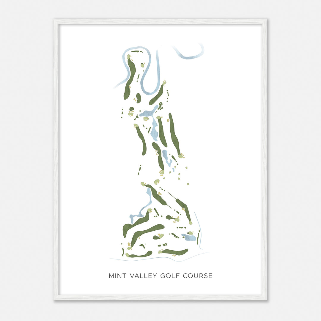 Print of Mint Valley Golf Course Modern Map