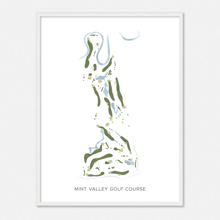 Print of Mint Valley Golf Course Modern Map