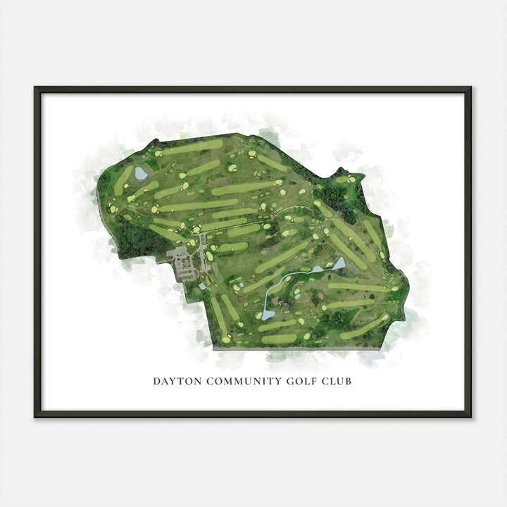 Print of Dayton Community Golf Club Classic Map