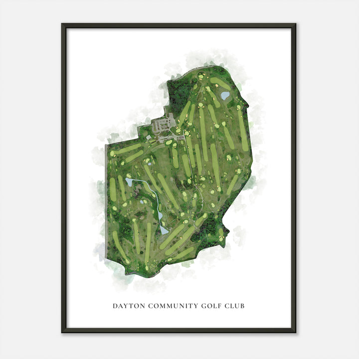 Print of Dayton Community Golf Club Classic Map