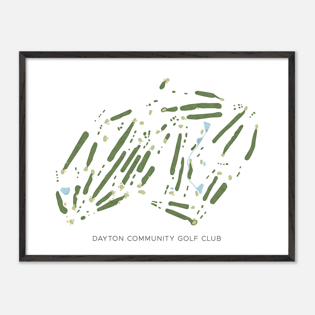 Print of Dayton Community Golf Club Modern Map