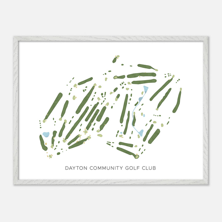 Print of Dayton Community Golf Club Modern Map