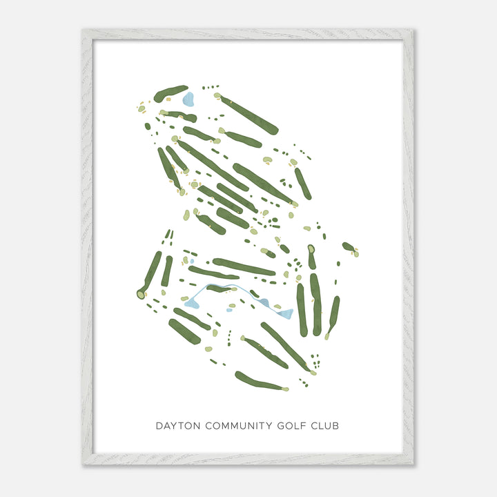 Print of Dayton Community Golf Club Modern Map