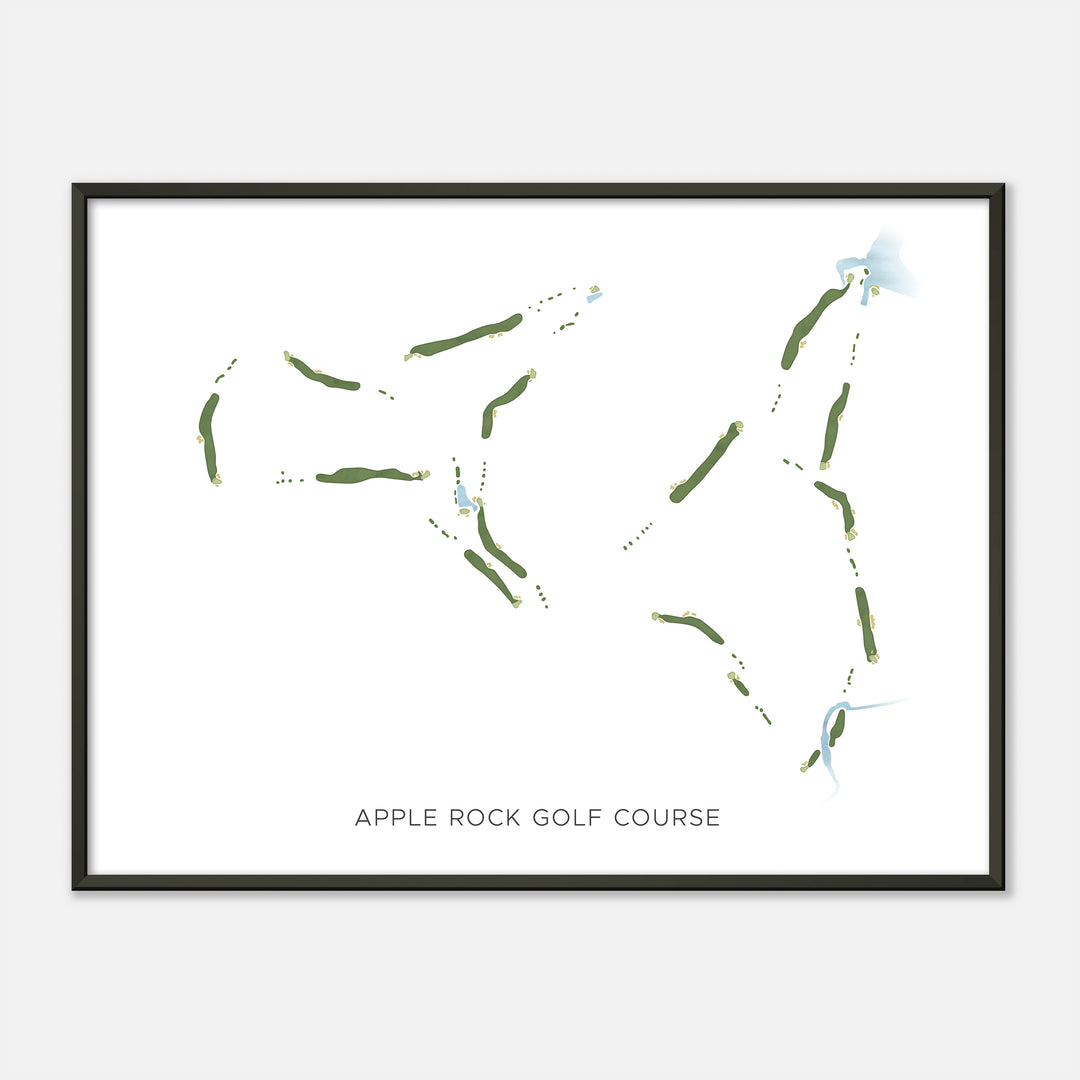 Print of Apple Rock Golf Course Modern Map
