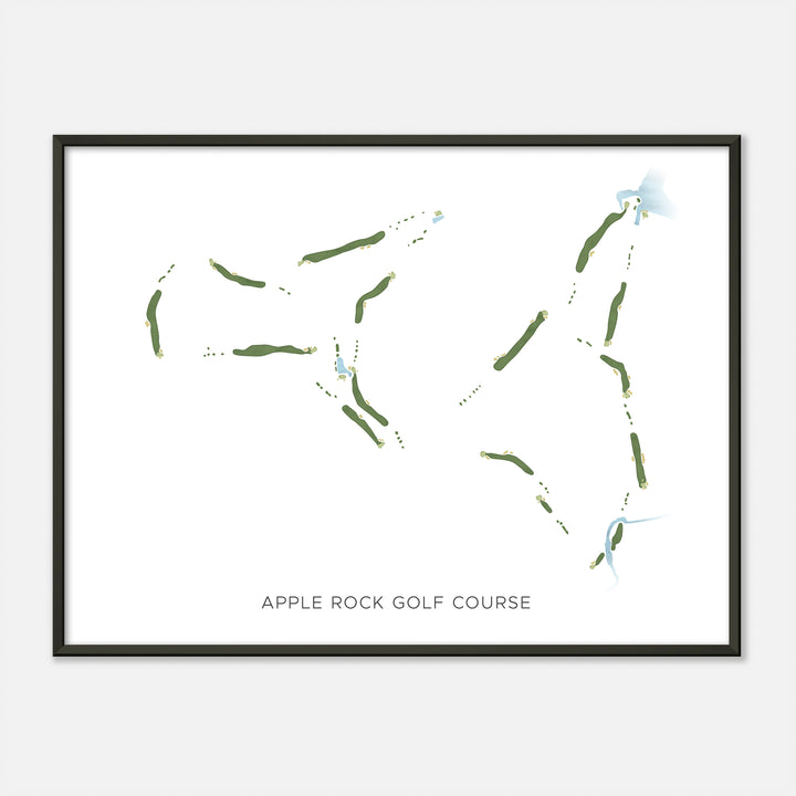 Print of Apple Rock Golf Course Modern Map
