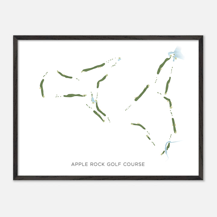Print of Apple Rock Golf Course Modern Map