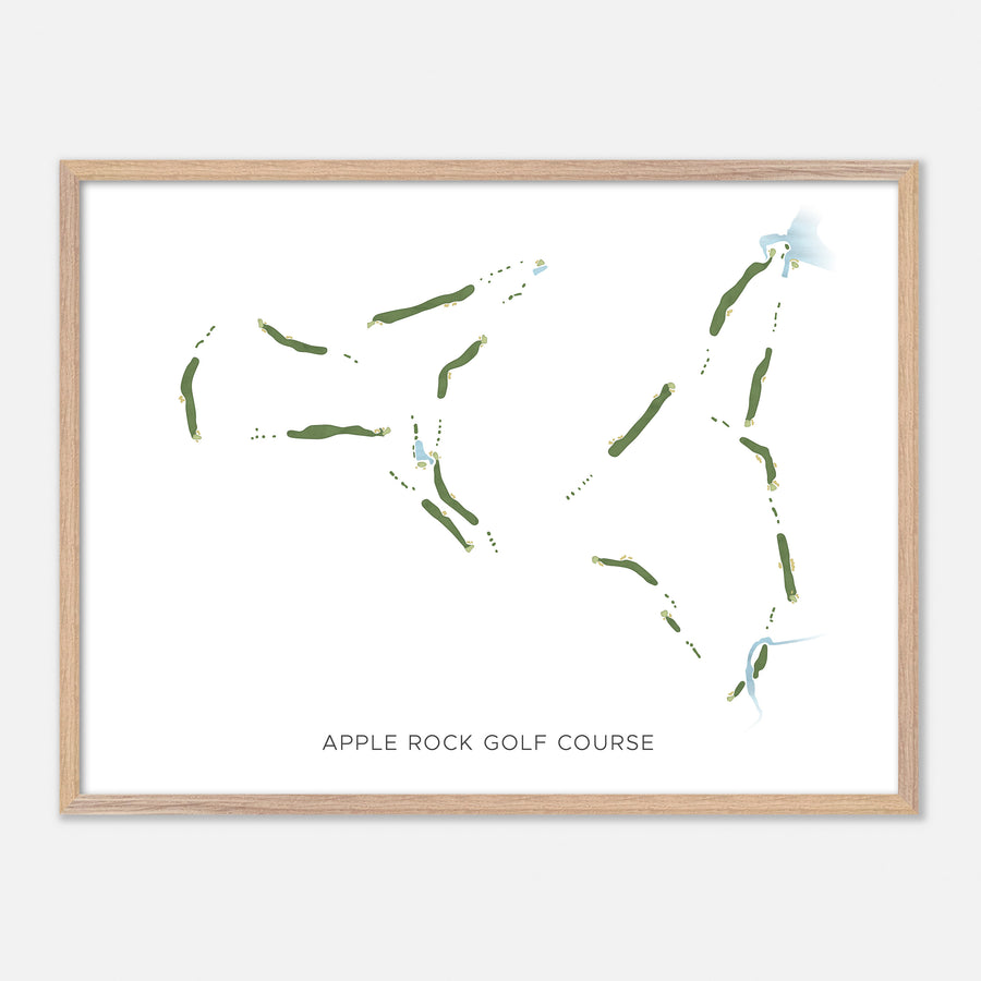 Print of Apple Rock Golf Course Modern Map