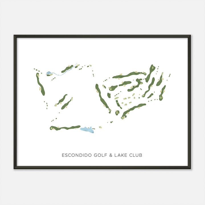 Print of Escondido Golf & Lake Club Modern Map