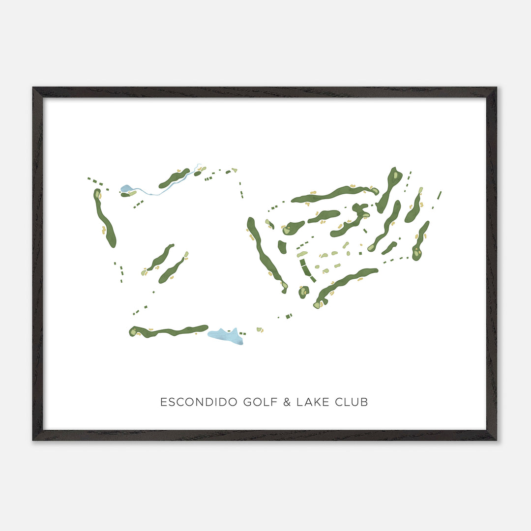 Print of Escondido Golf & Lake Club Modern Map