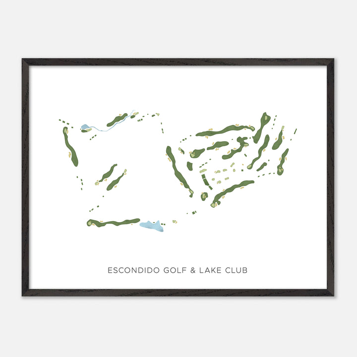 Print of Escondido Golf & Lake Club Modern Map